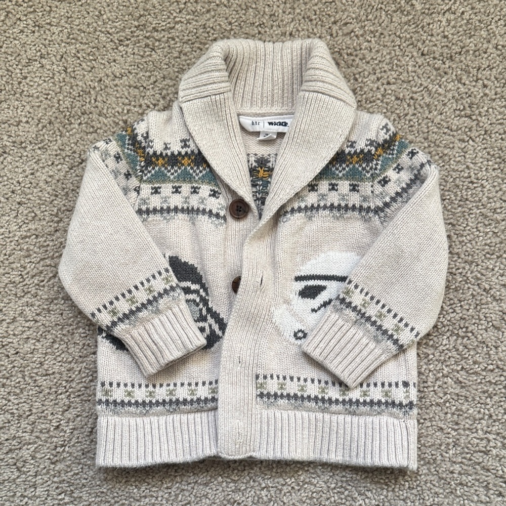 Baby Gap Star Wars Patterned Cardigan (12months)